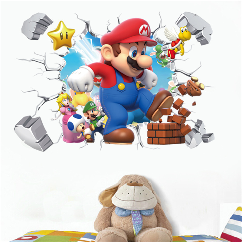 Baby Nursery Stickers - 3D Cartoon Anime Game Characters Wall