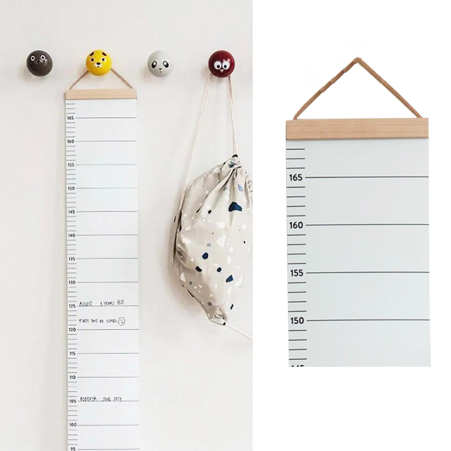 Baby Nursery Ornaments - Nordic Children Height Ruler Canvas Hanging
