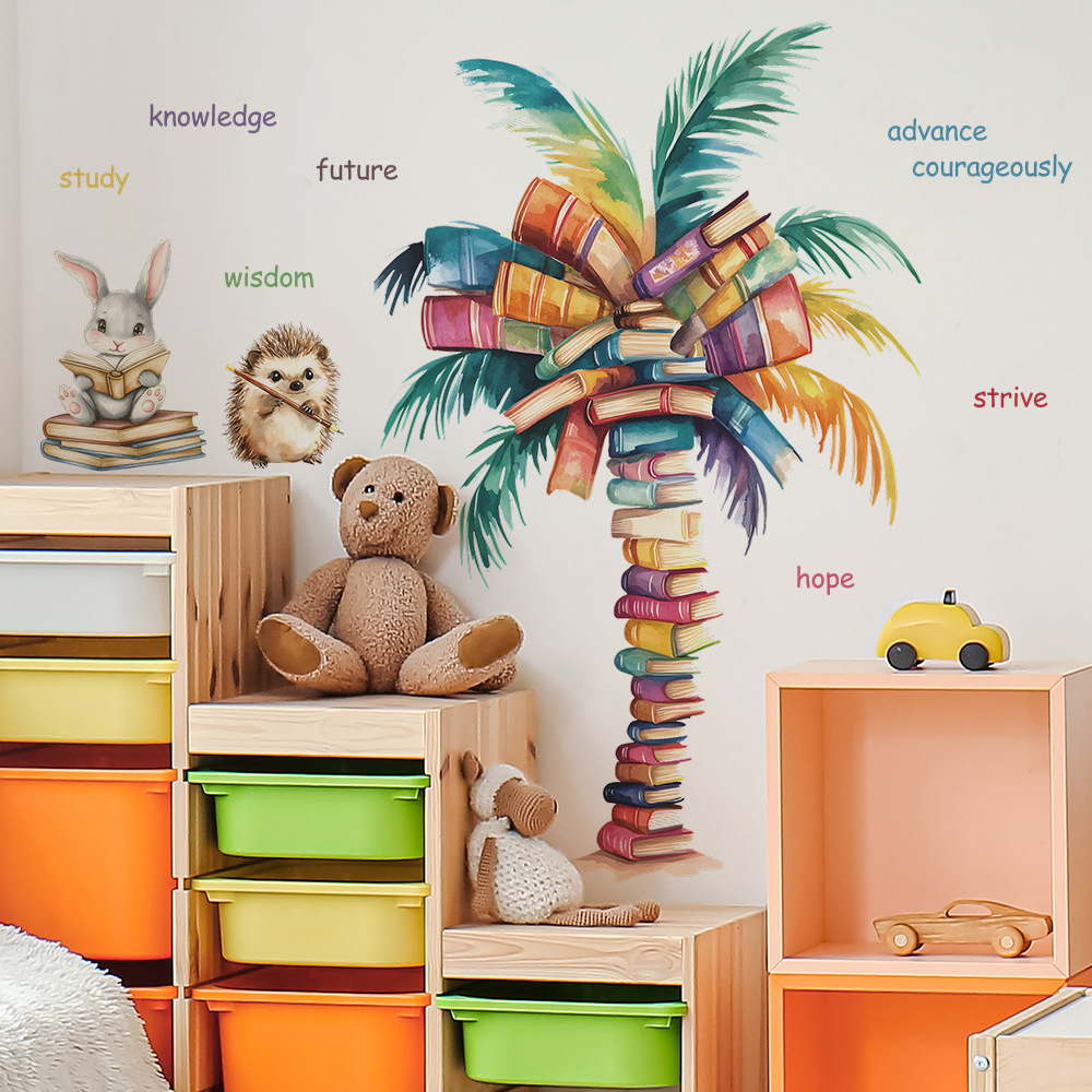 Baby Nursery Books - Book Coconut Tree Wall Sticker Cute