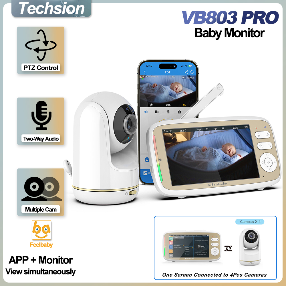 Baby Monitor Split Screen - VB803 PRO HD 720P Baby Monitor