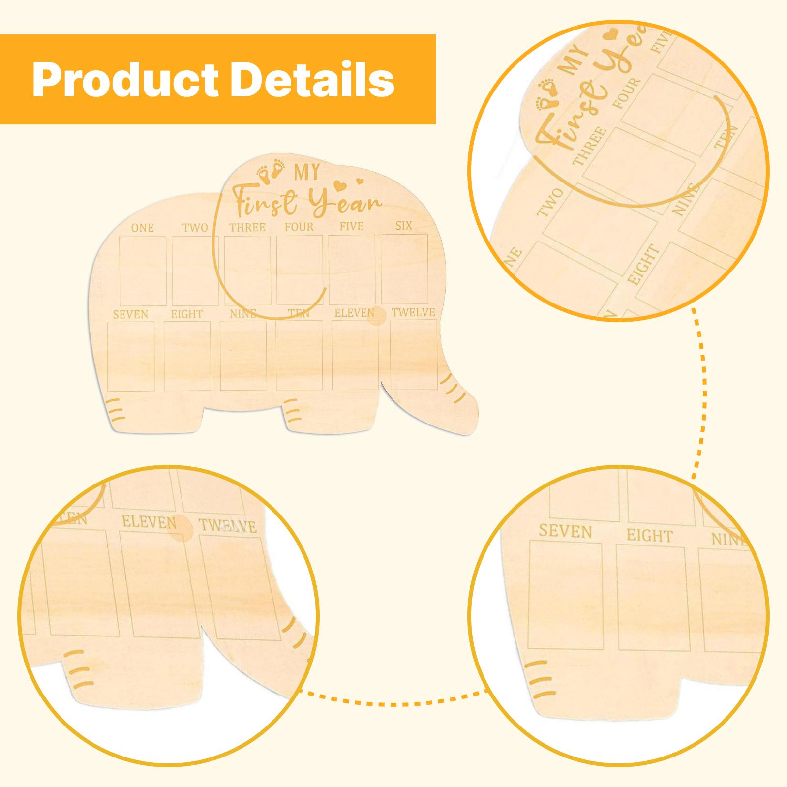 Baby Nursery Frames - Baby First Twelve Months Photo Collage