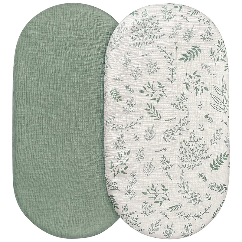 Baby Nursery Basket - Muslin Bassinet Sheets for Baby Girl