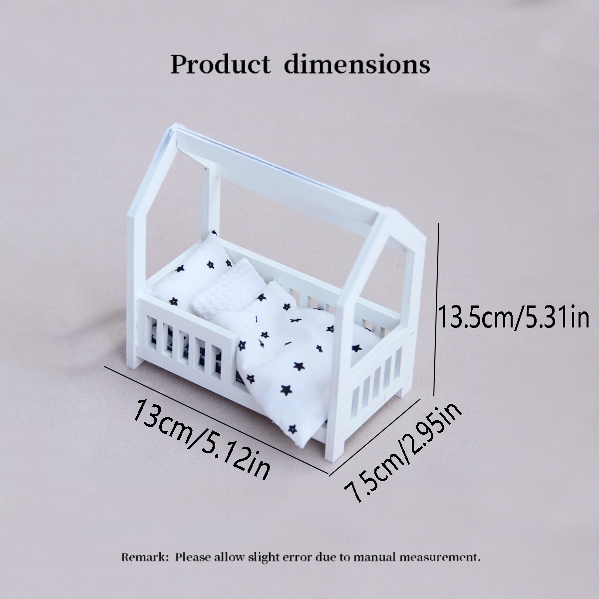 1:12 Miniature Wooden Baby Cri - Baby Nursery Age 评论和价格