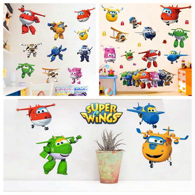 Hot Cartoon Super Wings Deform - Baby Nursery Stickers 评论和价格