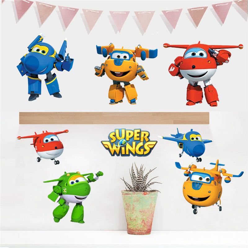 Hot Cartoon Super Wings Deform - Baby Nursery Stickers 评论和价格
