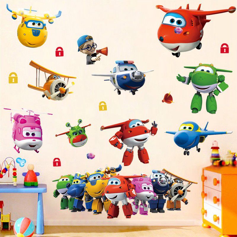 Hot Cartoon Super Wings Deform - Baby Nursery Stickers 评论和价格