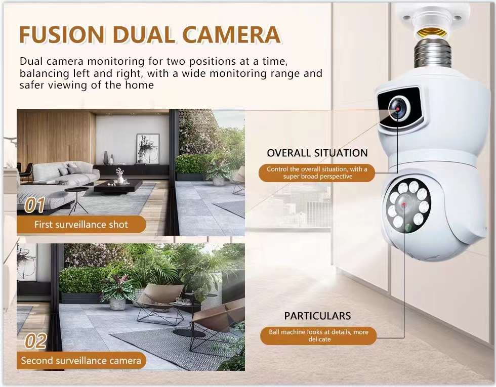 4MP  V380/iCam365 APP Dual Len - Baby Monitor Split Screen 评论和价格