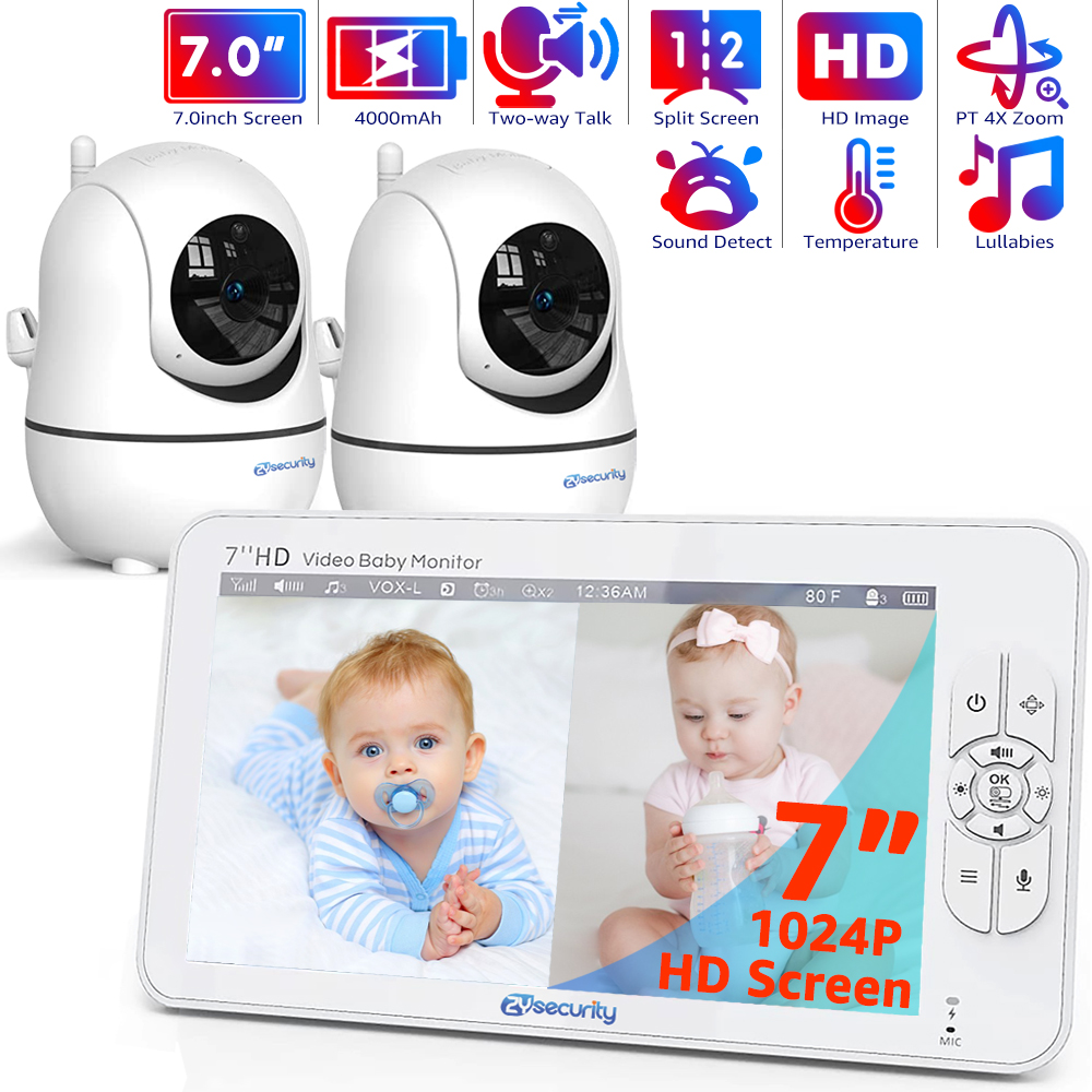 7.0 inch Video Baby Monitor HD - Baby Monitor Split Screen 评论和价格