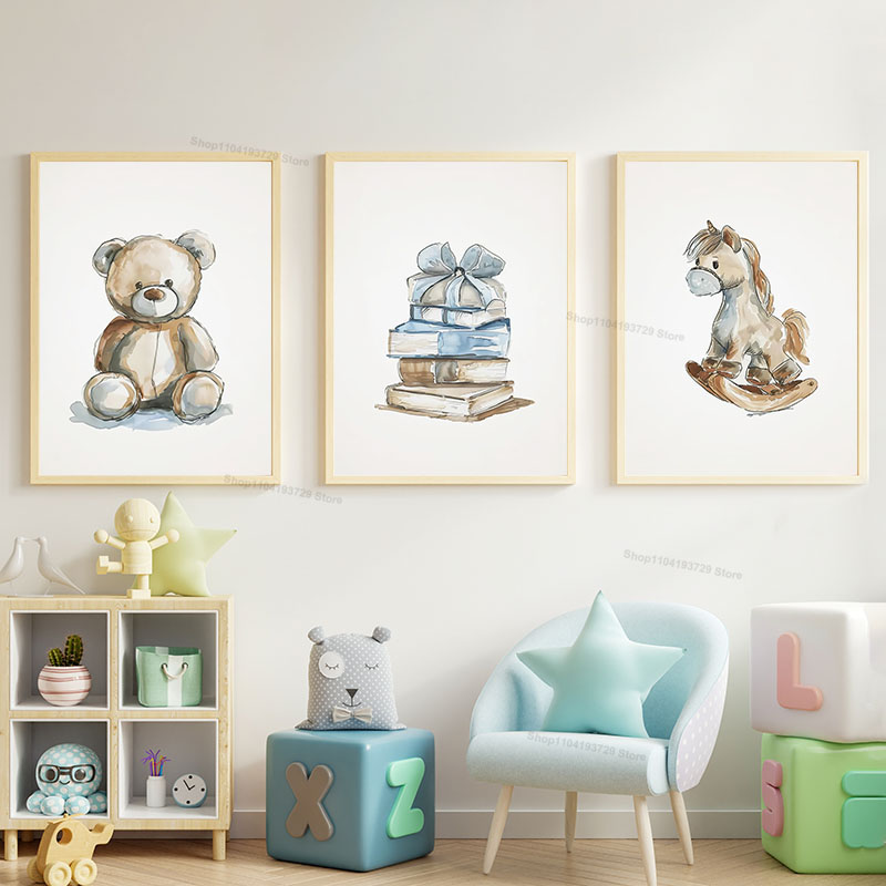 Nordic Style Cartoon Bear Hors - Baby Nursery Books 评论和价格
