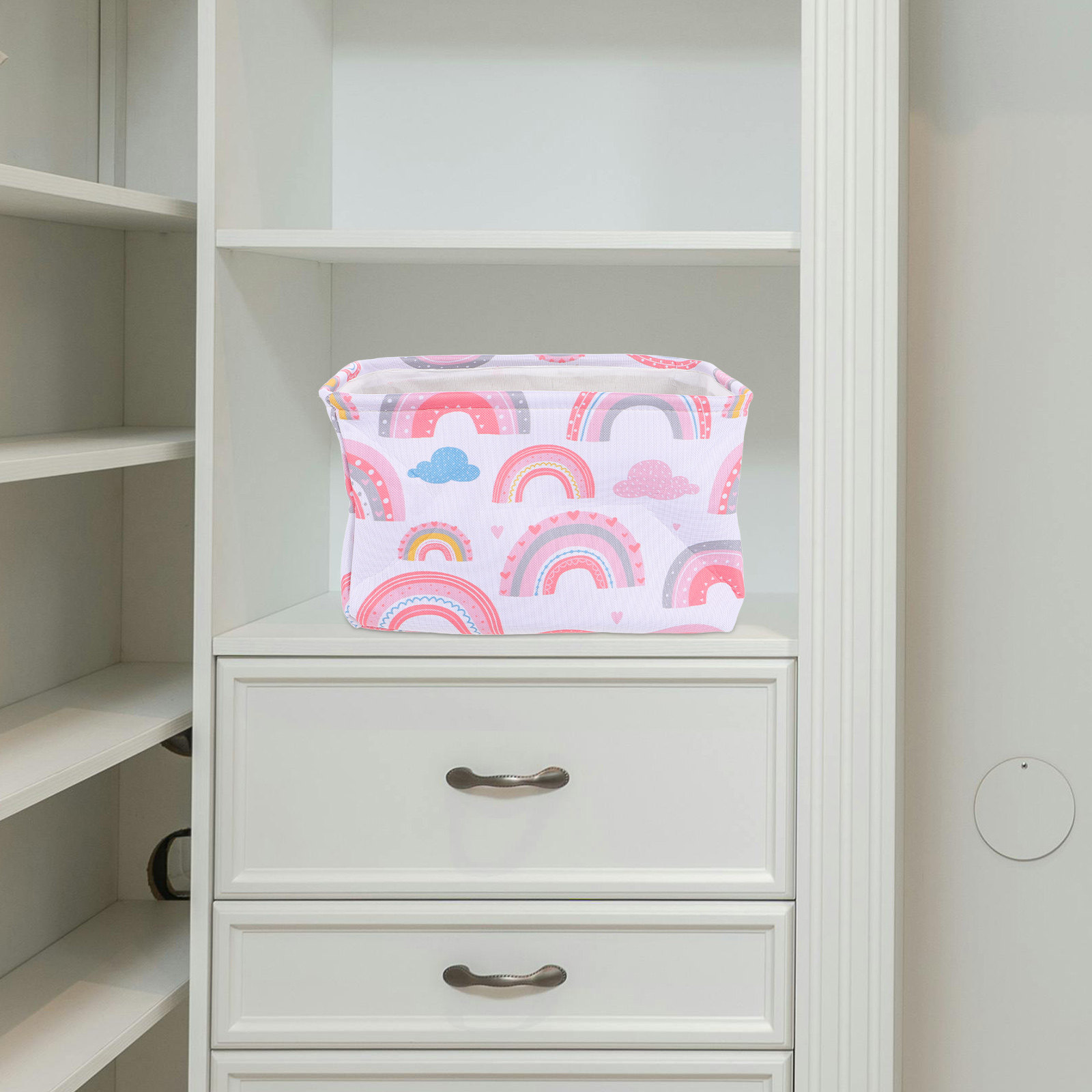 Rainbow Fabric Storage Basket  - Baby Nursery Books 评论和价格