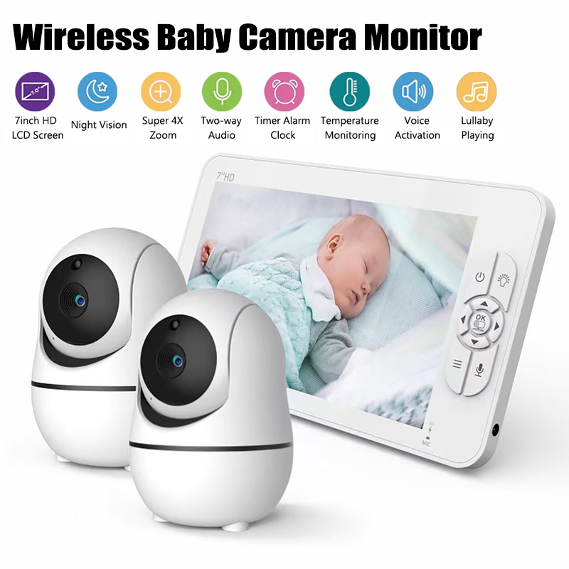 7.0 Inch Video Baby Monitor 10 - Baby Monitor Split Screen 评论和价格