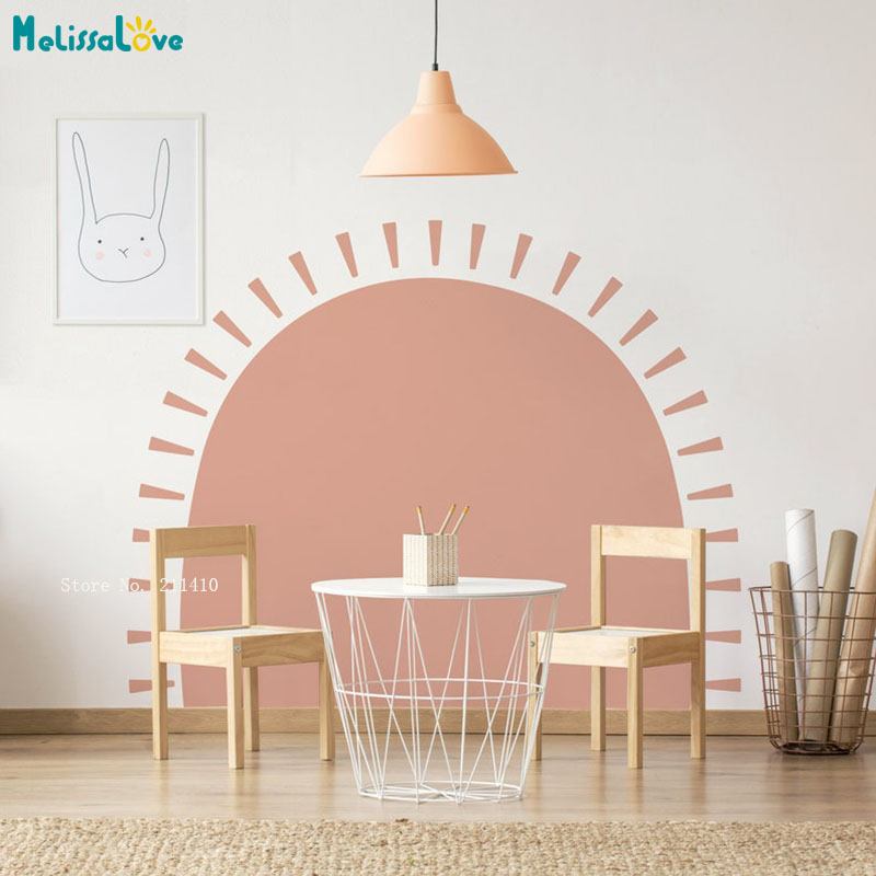 Half Sun Boho Wall Decals Abst - Baby Nursery Stickers 评论和价格
