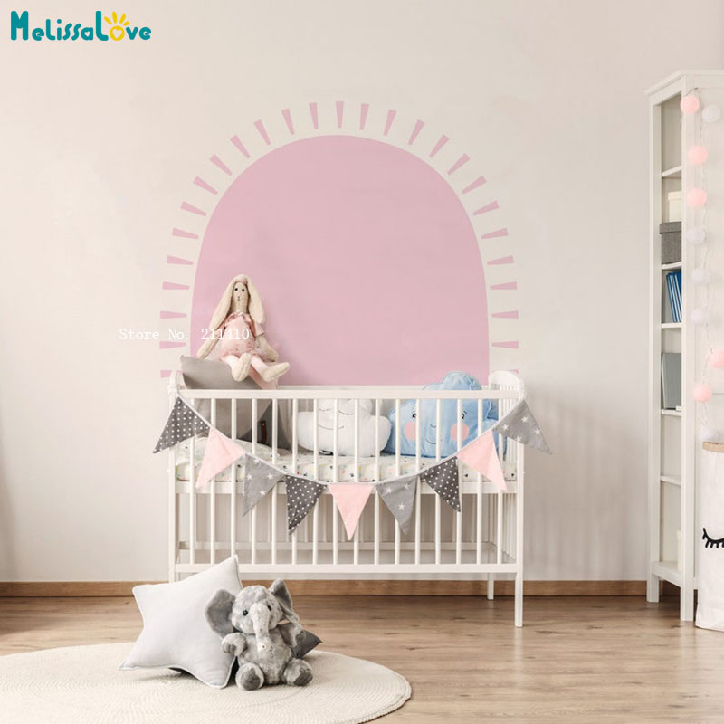 Half Sun Boho Wall Decals Abst - Baby Nursery Stickers 评论和价格