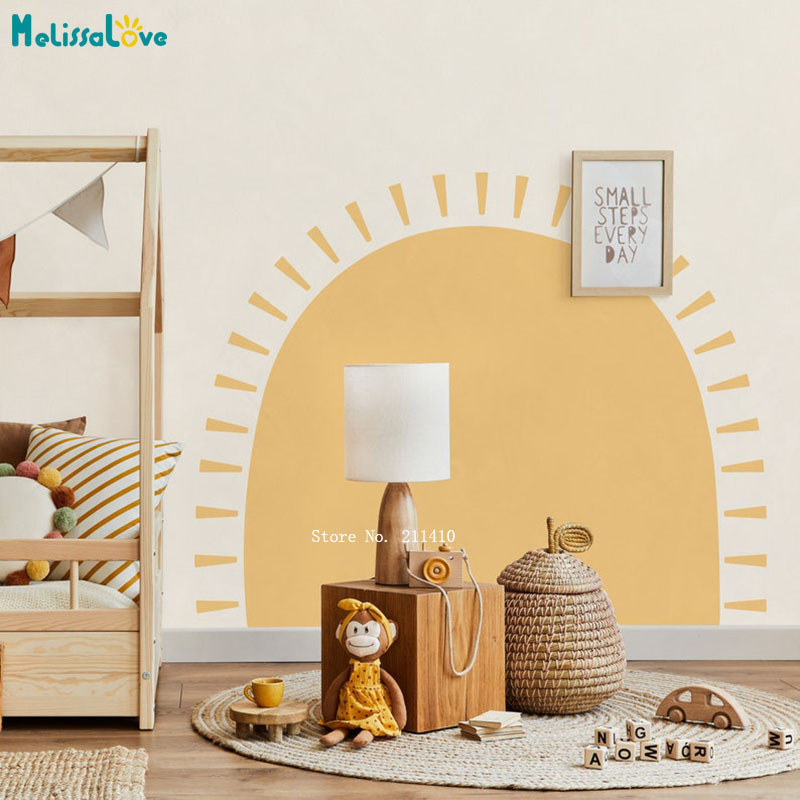 Half Sun Boho Wall Decals Abst - Baby Nursery Stickers 评论和价格