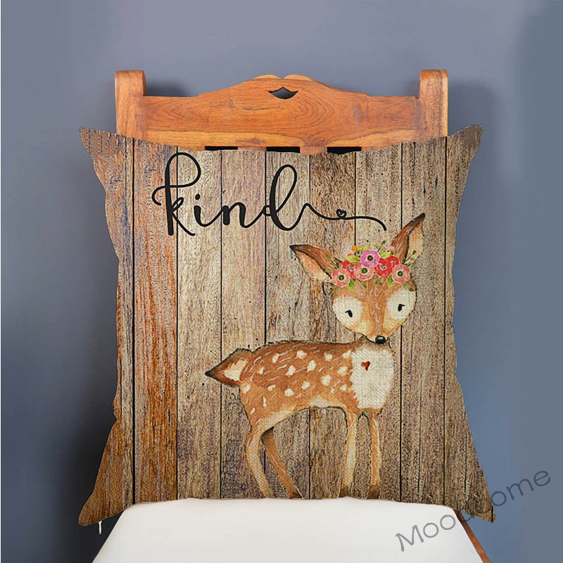Cute Woodland Animals Wood Tex - Baby Nursery Cushion 评论和价格