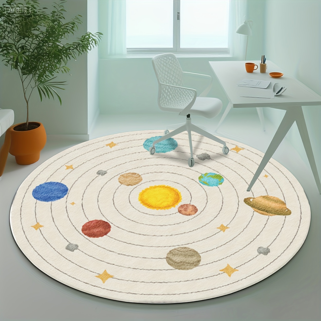Cute Round Solar System Planet - Baby Nursery Cushion 评论和价格
