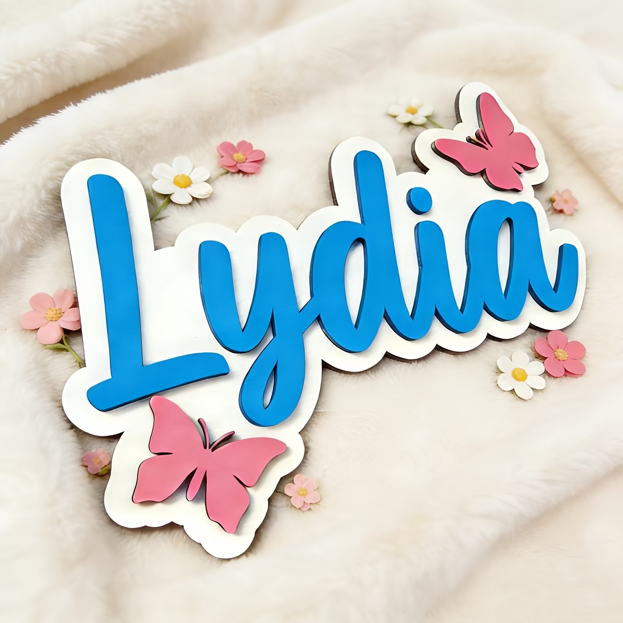 Personalized Blue & Pink Butte - Baby Nursery Ornaments 评论和价格