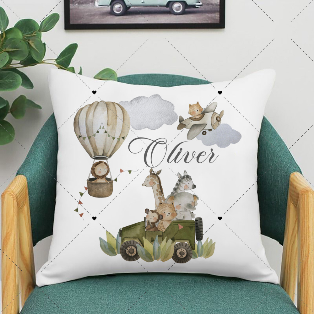 Personalised Woodland Animal P - Baby Nursery Cushion 评论和价格