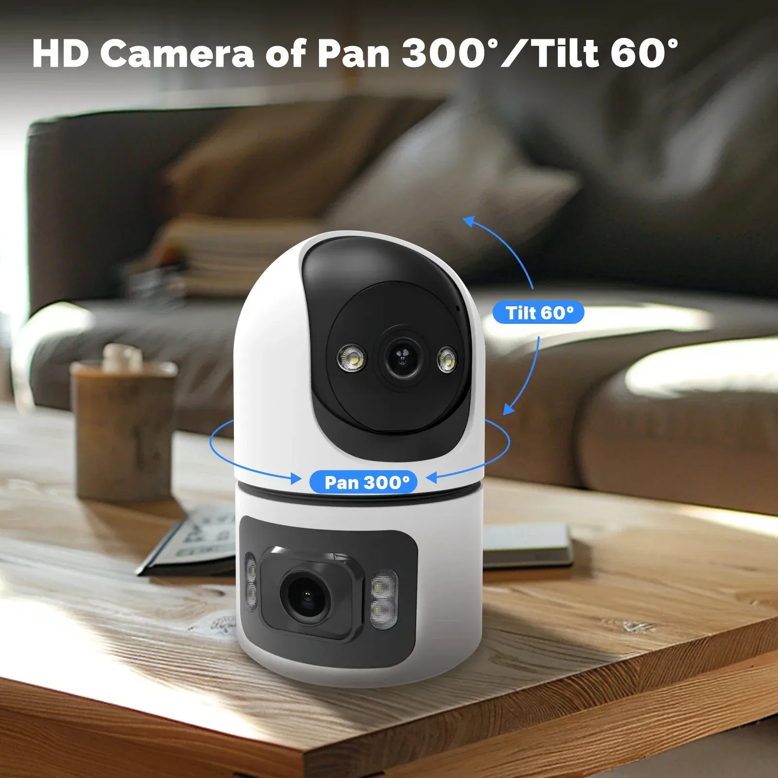 8MP WiFi IP Camera Dual Lens B - Baby Monitor Split Screen 评论和价格