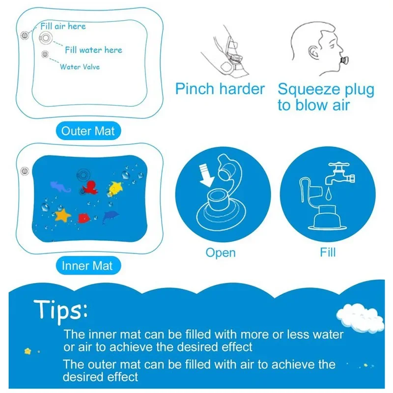 Baby Playing Water Mat Toddler - Baby Nursery Cushion 评论和价格
