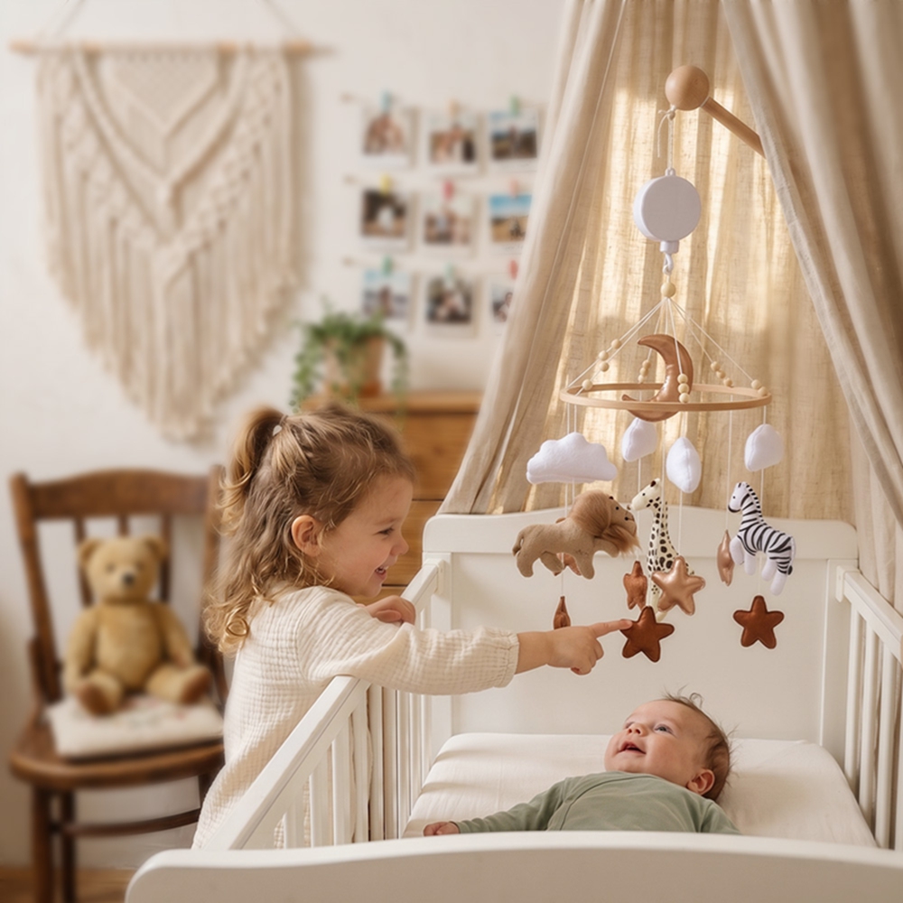 Wooden Bed Bell Baby Crib Mobi - Crib Mobile Musical 评论和价格