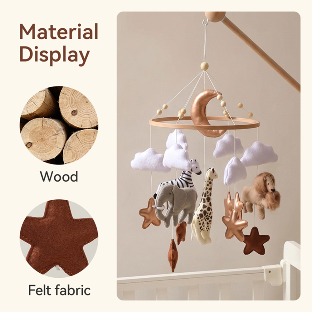 Wooden Bed Bell Baby Crib Mobi - Crib Mobile Musical 评论和价格