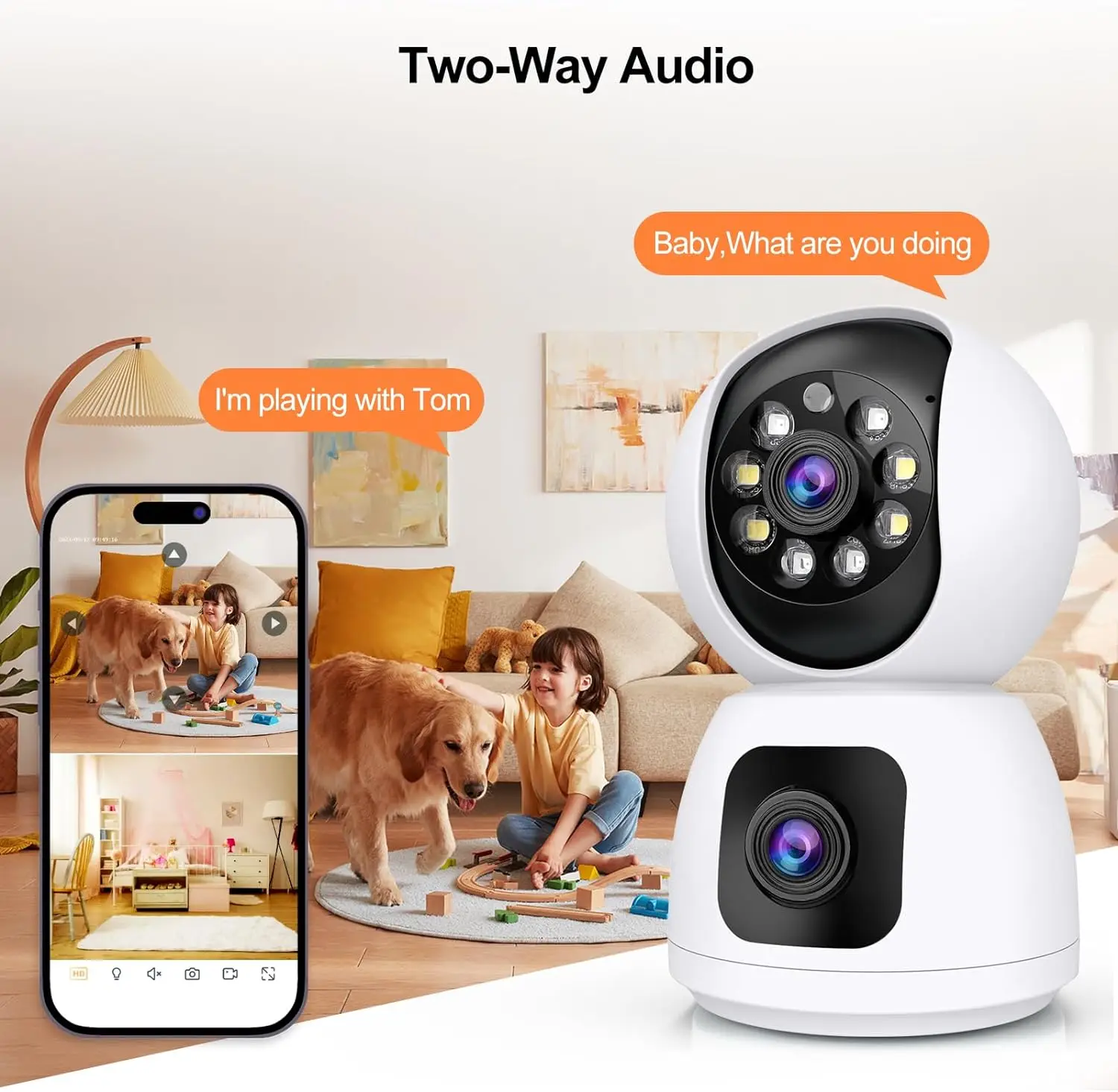 Tuya  4K 8MP HD WiFi Camera In - Baby Monitor Split Screen 评论和价格