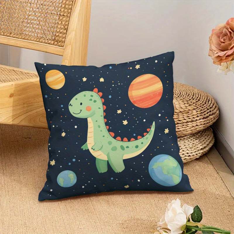 Cute Dinosaur Space Planets Cu - Baby Nursery Cushion 评论和价格