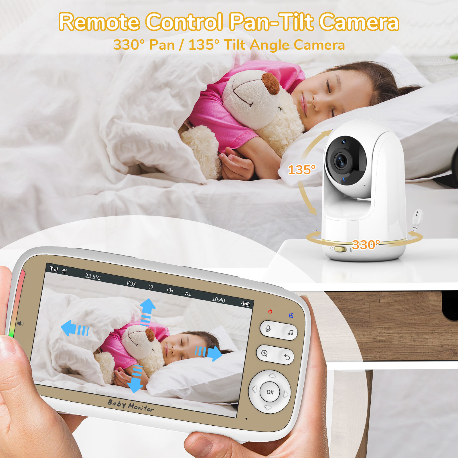 VB803 PRO HD 720P Baby Monitor - Baby Monitor Split Screen 评论和价格
