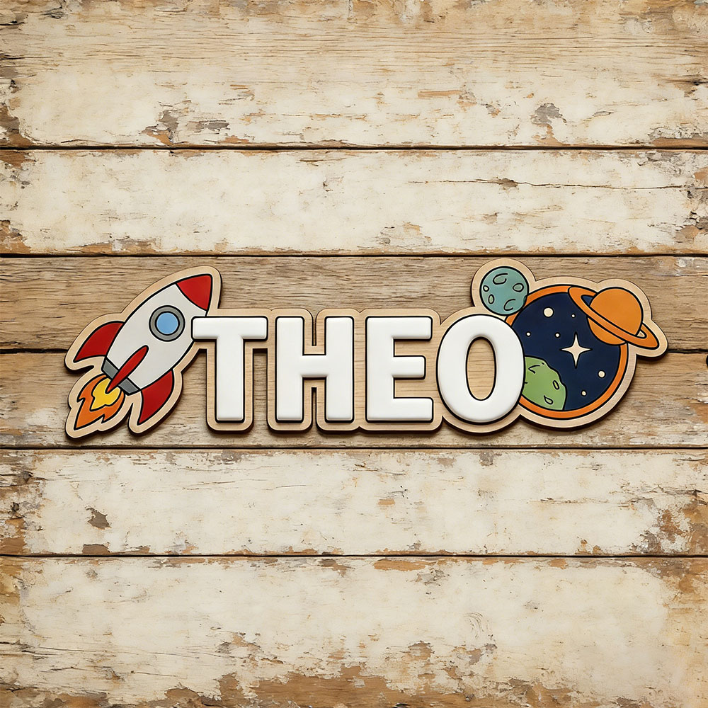Personalized Space Rocket Name - Baby Nursery Ornaments 评论和价格