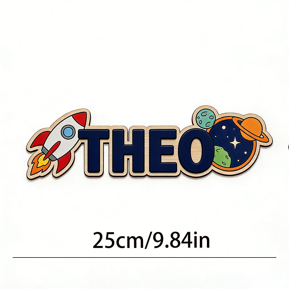Personalized Space Rocket Name - Baby Nursery Ornaments 评论和价格