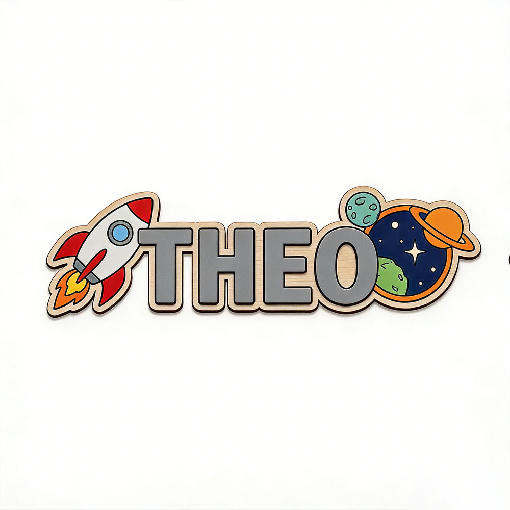 Personalized Space Rocket Name - Baby Nursery Ornaments 评论和价格
