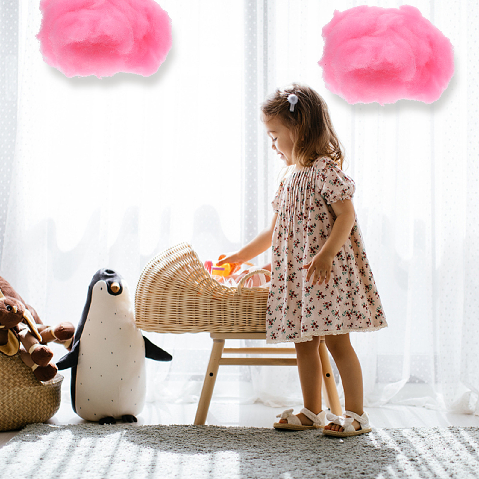 4Pcs Cloud Hanging Ornaments C - Baby Nursery Ornaments 评论和价格