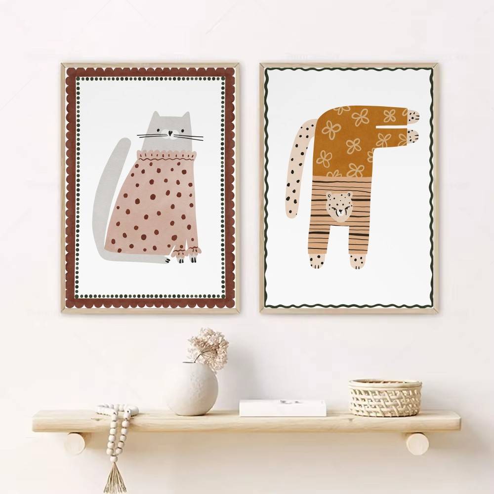 Neutral Boho Kids Poster Cute  - Baby Nursery Wallpaper Neutral 评论和价格
