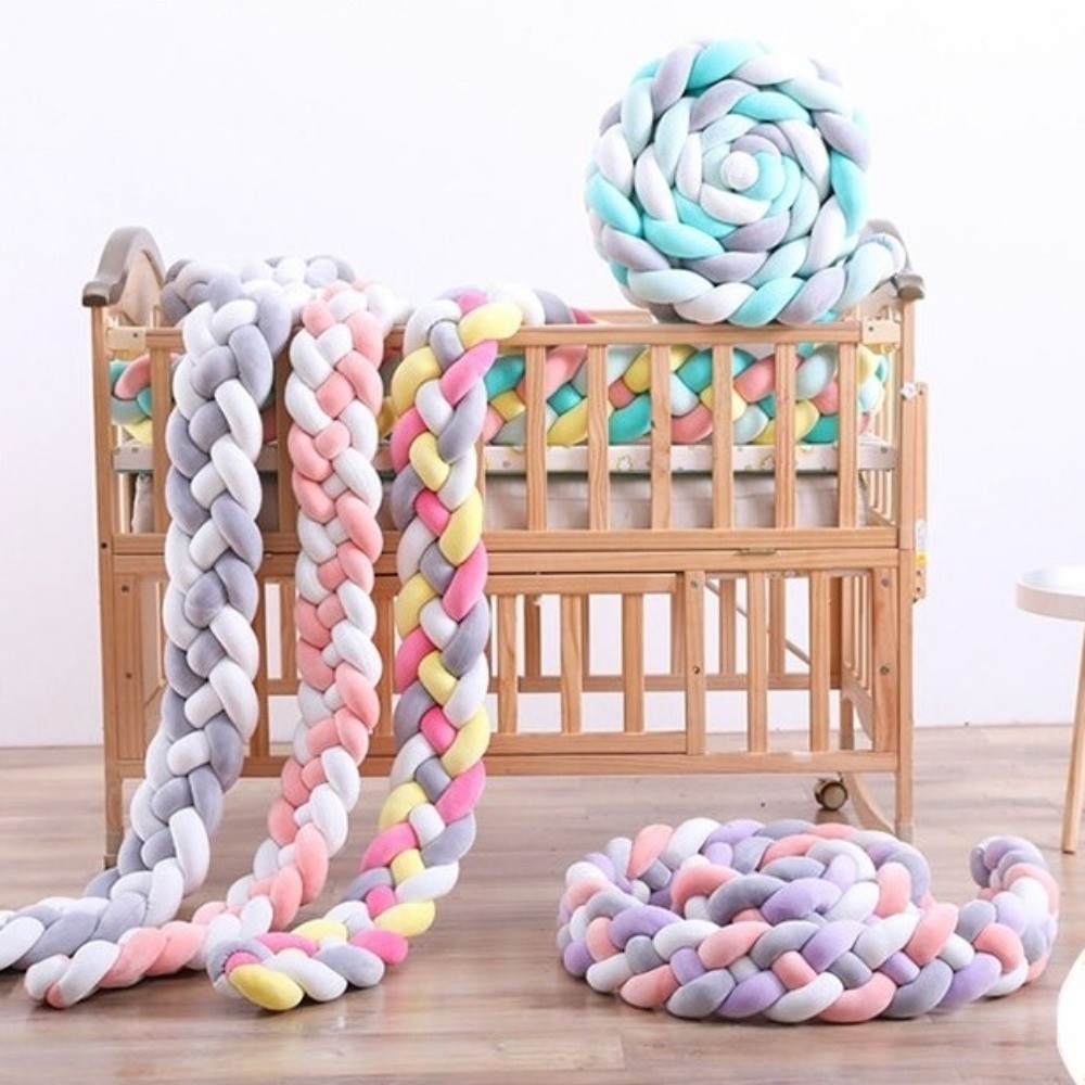 Baby Crib Bumper Handmade Cot  - Baby Nursery Pillow 评论和价格
