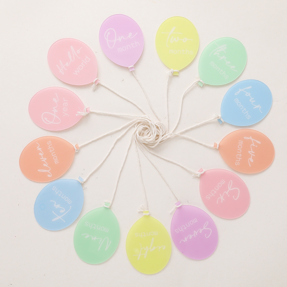 13PCS Acrylic Balloon Baby Mil - Baby Nursery Age 评论和价格