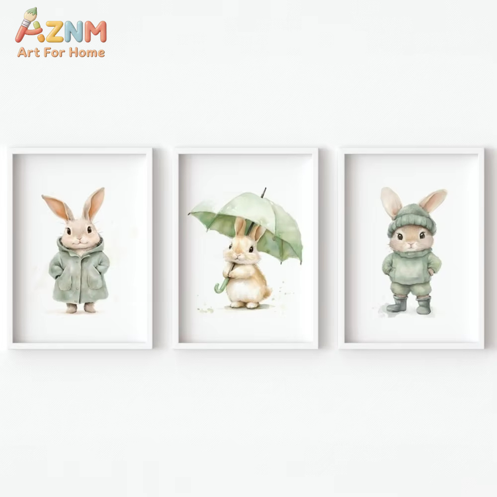 AZNM Watercolor Green Outfit B - Baby Nursery Outfits 评论和价格