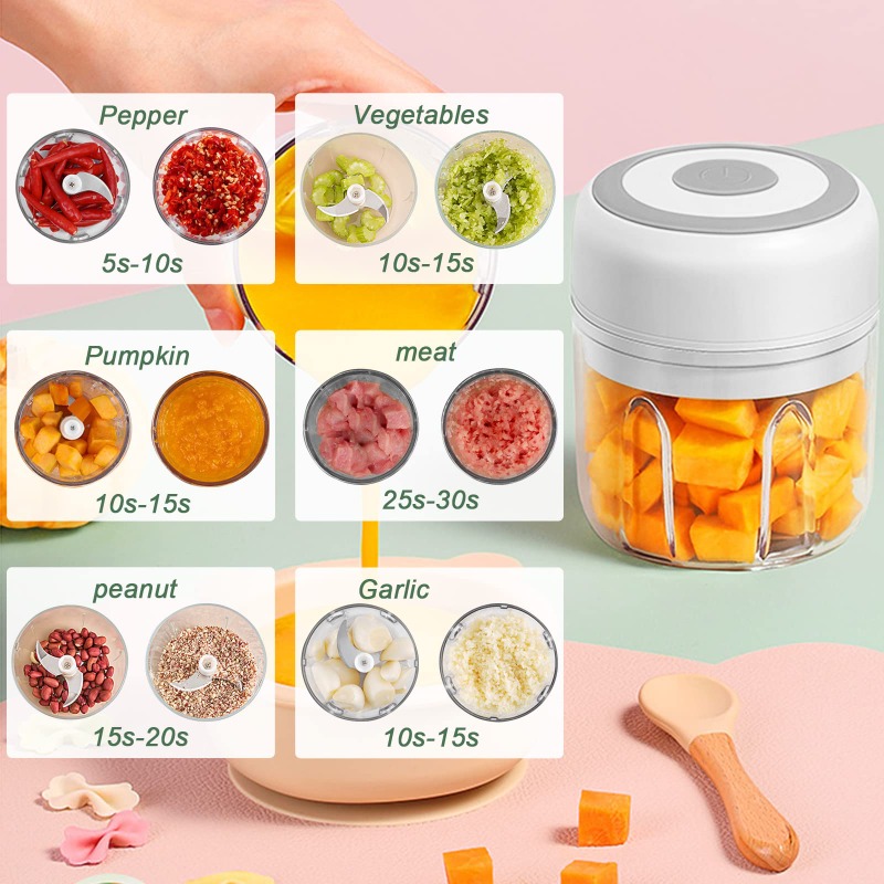 250ML Electric Garlic Grinder  - Baby Food Processor 评论和价格