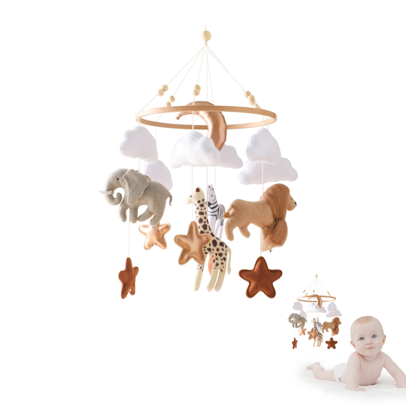 Crib Mobile Bed Bell Wooden Ba - Crib Mobile Musical 评论和价格