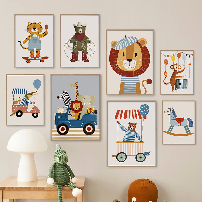 Funny Cartoon Animal Car Ballo - Baby Nursery Ornaments 评论和价格