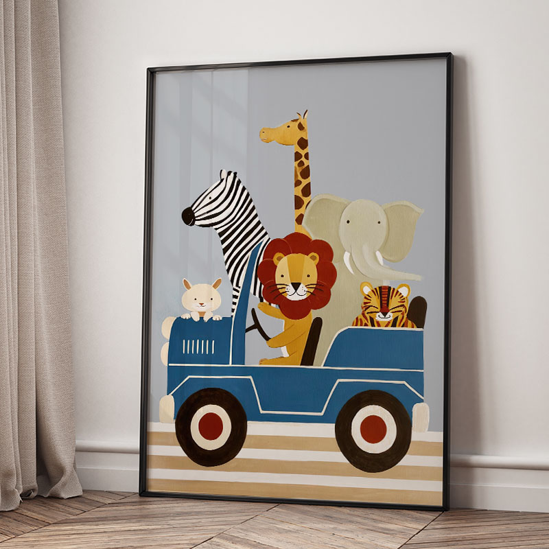 Funny Cartoon Animal Car Ballo - Baby Nursery Ornaments 评论和价格