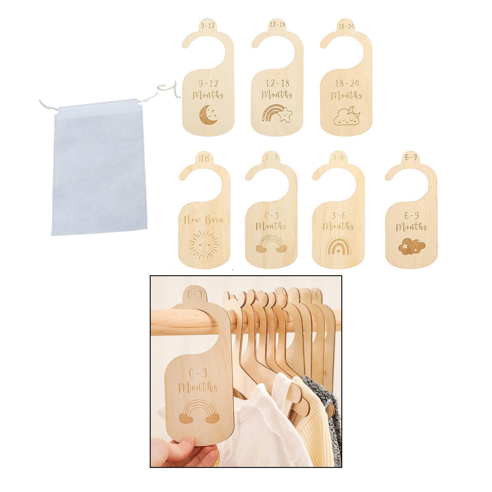 7x Baby Clothes Size Hanger Or - Baby Nursery Age 评论和价格