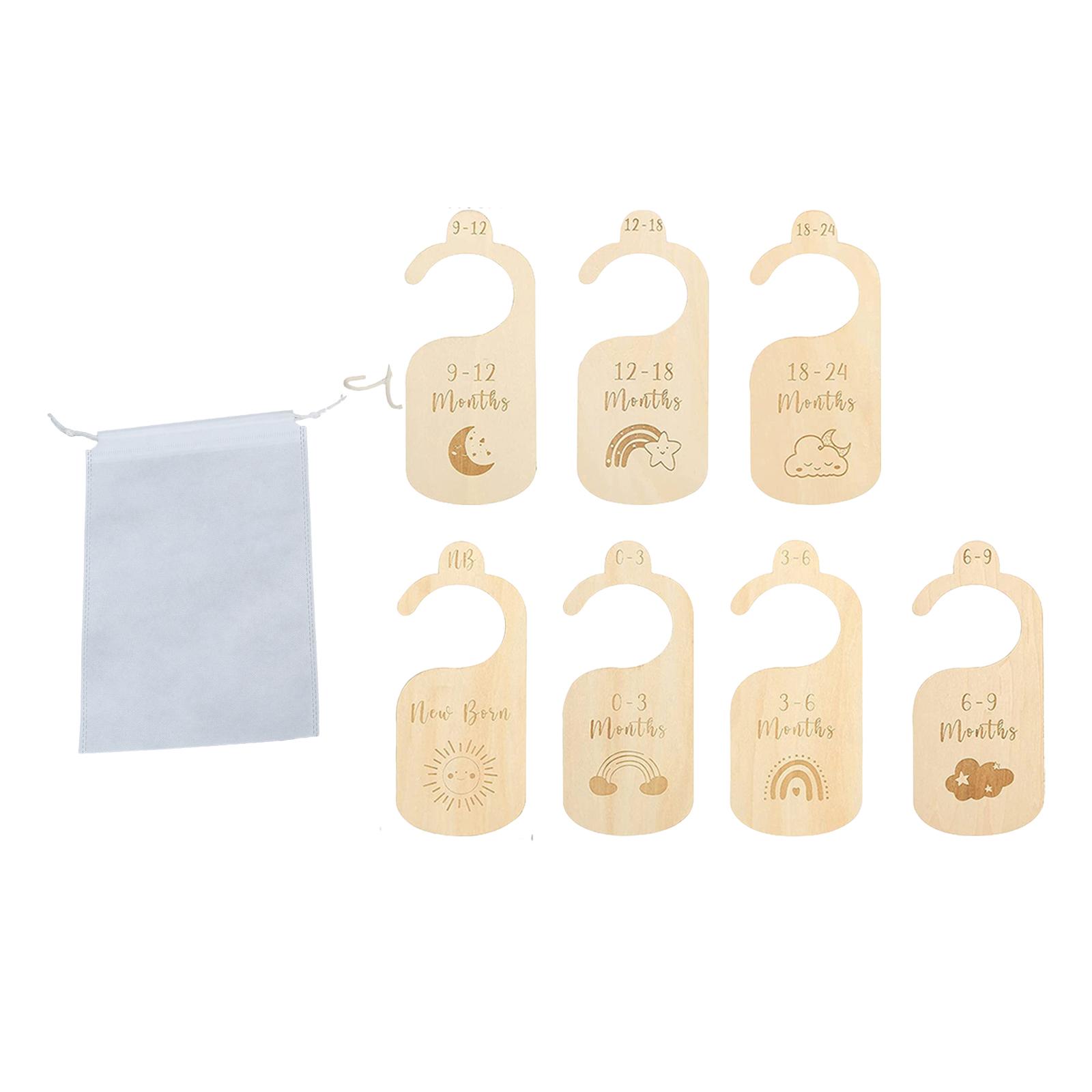 7x Baby Clothes Size Hanger Or - Baby Nursery Age 评论和价格