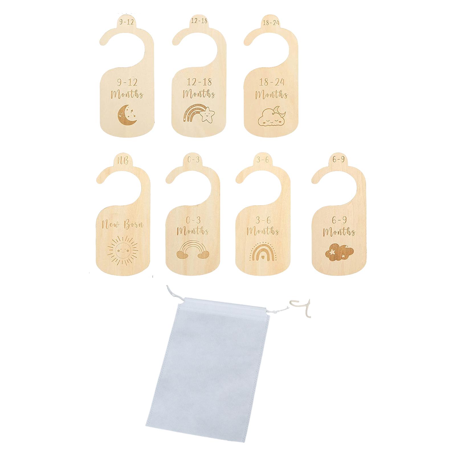 7x Baby Clothes Size Hanger Or - Baby Nursery Age 评论和价格