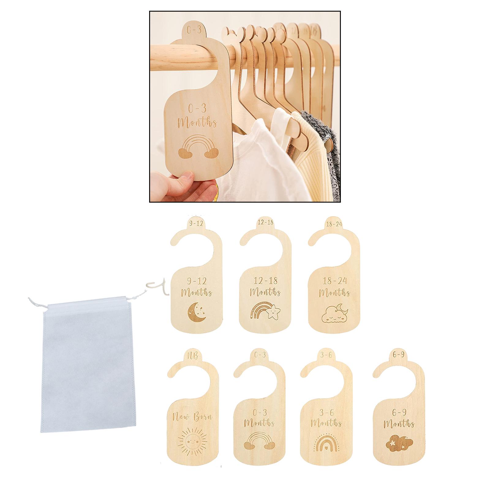 7x Baby Clothes Size Hanger Or - Baby Nursery Age 评论和价格