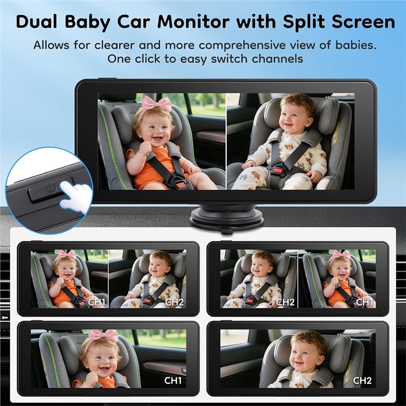 Strict For Carseat Compatible  - Baby Monitor Split Screen 评论和价格