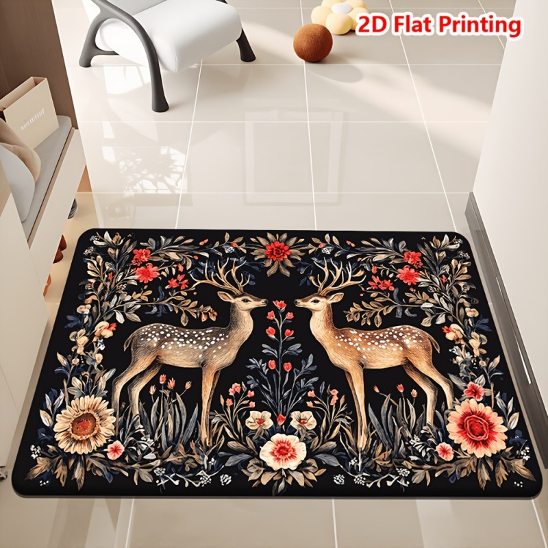 Safari Animals Doormat Elephan - Baby Nursery Jungle Rug 评论和价格