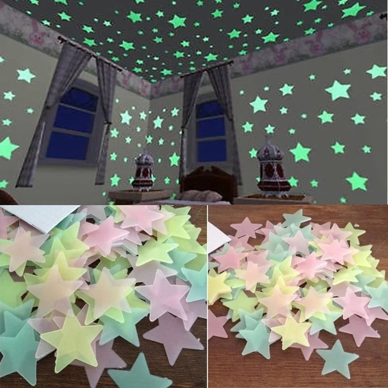 100pcs Fluorescent Glow in the - Baby Nursery Stickers 评论和价格