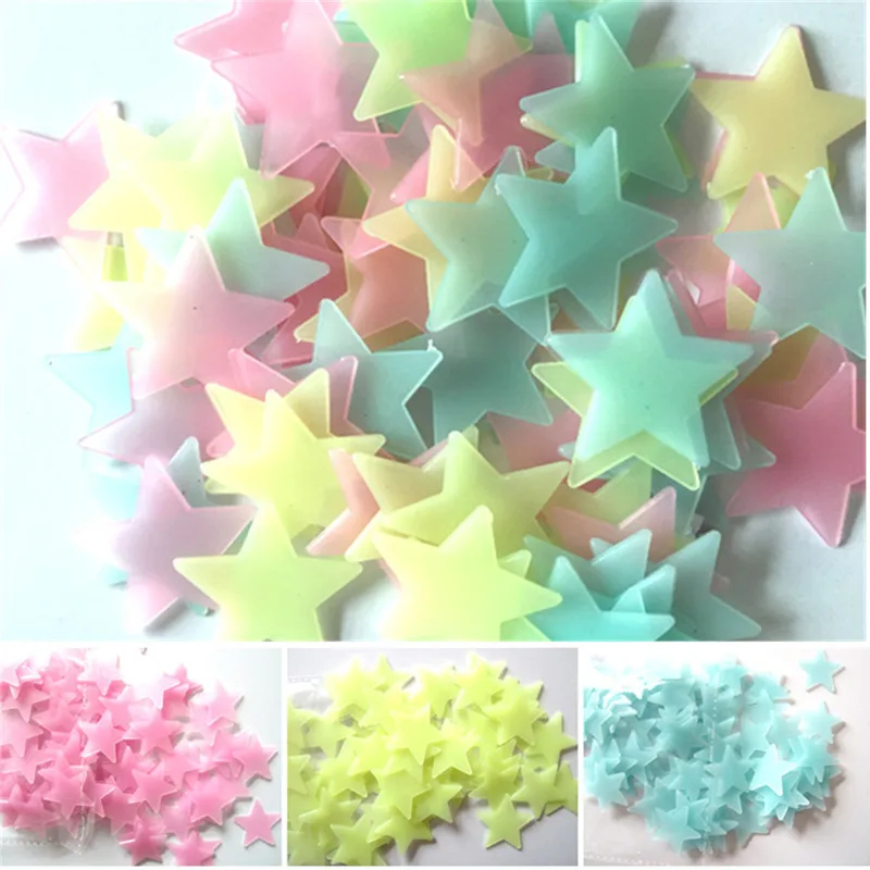 100pcs Fluorescent Glow in the - Baby Nursery Stickers 评论和价格