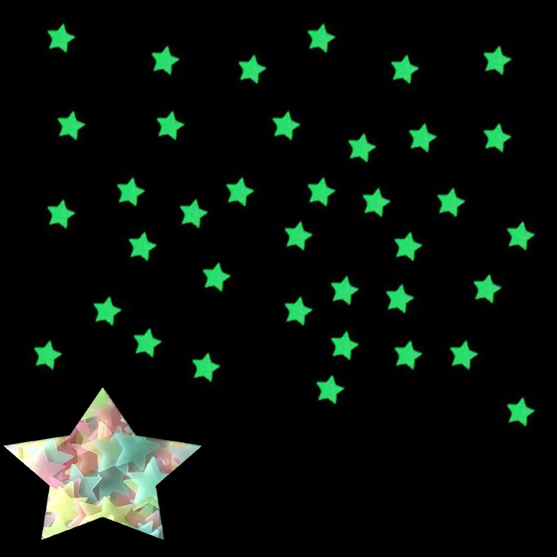 100pcs Fluorescent Glow in the - Baby Nursery Stickers 评论和价格